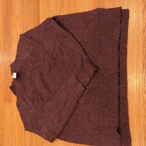 Loft burgundy speckled loft sweater xl